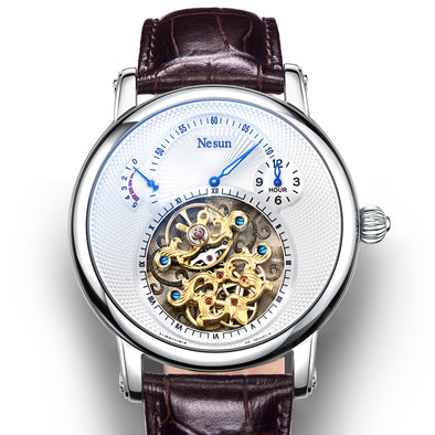 Switzerland Luxury Brand Nesun Hollow Tourbillon Watch Men Automatic Mechanical Men's Watches Sapphire Waterproof clock N9081-4