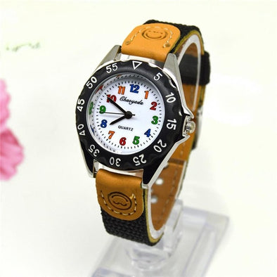 Cute Boys Girls Colorful Quartz Watch Kids Children Sport Casual watch Fabric Strap Student Time Party Clock Wristwatch Gifts