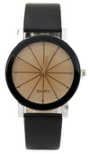 2019 Fashion Round Couple Watch Hot Sale Black and White Brown Dial Leather Pointer Male and Female Student Temperament Watch