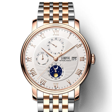 Switzerland LOBINNI Men Watches Luxury Brand Wristwatches Seagull Automatic Mechanical Clock 316L Ss relogio masculino L1023-8