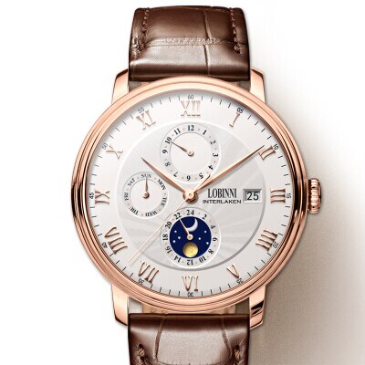 Switzerland LOBINNI Men Watches Luxury Brand Wristwatches Seagull Automatic Mechanical Clock 316L Ss relogio masculino L1023-8