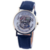 Casual lovers' watches  leather deployment bucket Wrist Watches 3Bar Waterproof  Geneva Quartz Harry Potter Medal Watches