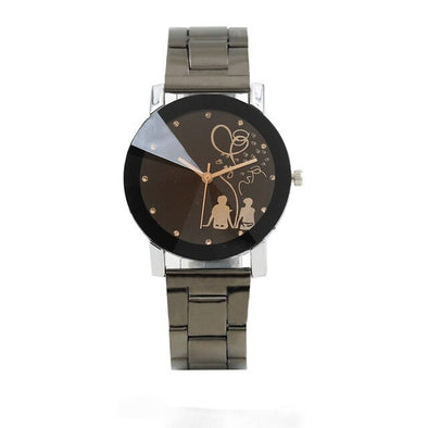 Hot 2019 New Student Couple Stylish Glass Steel Band Quartz Watch парные часы