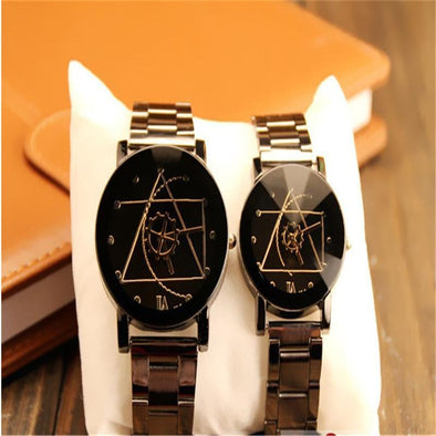 NEW High quality Classic luxury alloy band quartz analog Compass wrist watch Xmas Couple gift