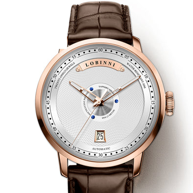 Switzerland LOBINNI Automatic Men Watch Luxury Brand Auto Mechanical Men's Watches Sapphire 50m Waterproof Leather New Relogio