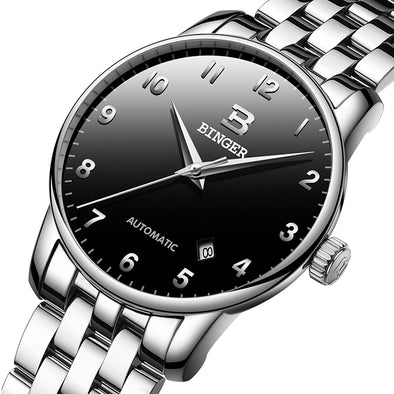 Switzerland BINGER watches men luxury brand business Mechanical Wristwatches Auto Date men's watch B-5005-8
