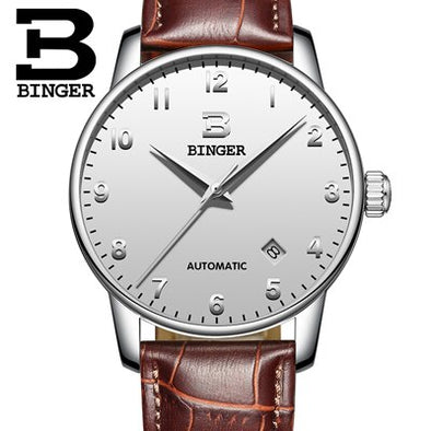 Switzerland BINGER watches men luxury brand business Mechanical Wristwatches Auto Date men's watch B-5005-8