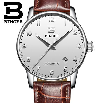 Switzerland BINGER watches men luxury brand business Mechanical Wristwatches Auto Date men's watch B-5005-8