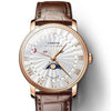 LOBINNI Luxury Brand Men Watches Sapphire Waterproof Moon Phase Quartz Watch Men Leather reloj hombre Calendar horloges mannen