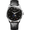 LOBINNI Mens Dress 50m Waterproof Steel Strap Moon Phase Business Automatic Self-wind Mechanical Wrist Watch - Silver