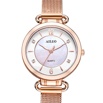 New Ladies Ultra-thin Bracelet Wristwatches France Luxury Brand AILUO Women's Watches Japan MIYOTA Quartz Sapphire Watches A7119