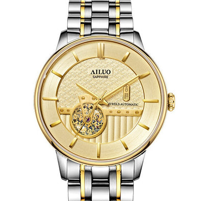 France Men's Watches Luxury Brand AILUO Skeleton Men Watch Sapphire Male Japan Automatic Mechanical Movement reloj hombre A6086