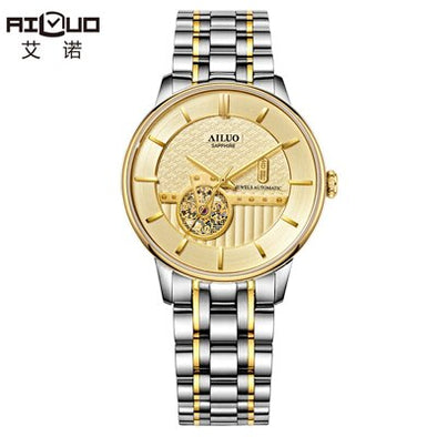 France Men's Watches Luxury Brand AILUO Skeleton Men Watch Sapphire Male Japan Automatic Mechanical Movement reloj hombre A6086