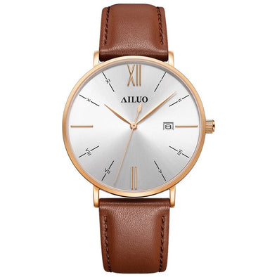 NEW FRANCE AILUO Men Watches Luxury Brand 7.5 mm Ultra-thin Watch Men Waterproof reloj hombre Quartz Movement Male Clock A7610