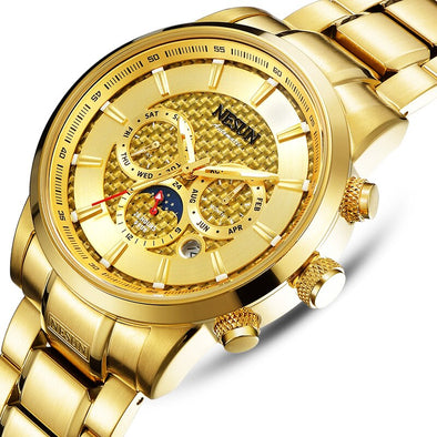 Switzerland Luxury Brand NESUN Watches Men Multifunctional Display Automatic Watch Luminous Waterproof clock N9808-4