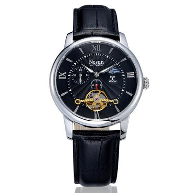 Nesun Skeleton Tourbillon Switzerland Watch Men Luxury Brand Automatic Self-wind Men's Watches Sapphire Waterproof clock N9031-3