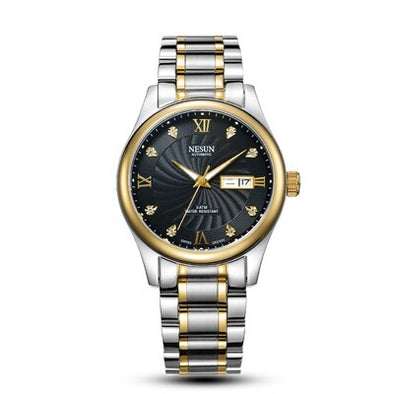 Switzerland Business Brand NESUN Watch Men Automatic Self-wind Men's Watches full Stainless Steel Waterproof clock N9123-6