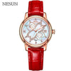 Nesun Women's Creative Fashion Luxury Top Brand Watches Women Waterproof Diamond Analog Quartz Wristwatches Relogio Feminino