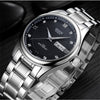 2018 New Fashion Men Watch Waterproof Week Calendar Rhinestone Stainless Steel Business Automatic Watch Men Watch Male Clock