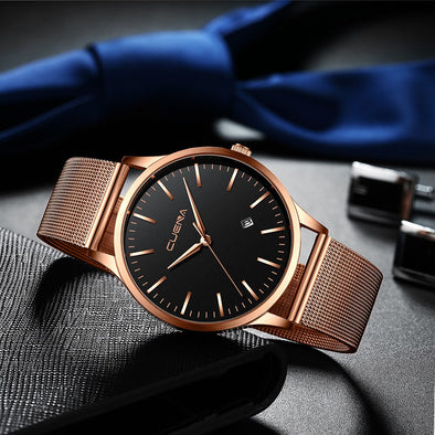 Men Watches Fashion Military Stainless Women Steel Analog Date Sport Quartz Wrist Watch reloj hombre wristwatch mens kol saati