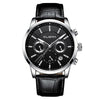 CUENA luminous date genuine leather hands man quartz watches mens fashion watch men watches 2019 luxury brand watches for men