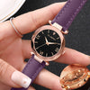 Fashion Women 's Leather Band CUENA Sky starry Analog Quartz Diamond Wrist Watch Watches 2019 Fashion Relogio Feminino