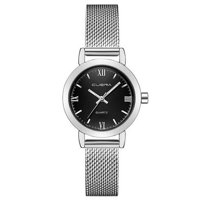 CUENA Simple Dress Clock Fashion Casual Quartz Wrist Watch for Lady Mesh Steel Daily life Waterproof Relogio Feminino
