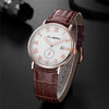 High Quality Fashion Men Casual Checkers Faux Leather Quartz Analog Wrist Watch Top Selling Clock