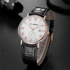 High Quality Fashion Men Casual Checkers Faux Leather Quartz Analog Wrist Watch Top Selling Clock