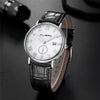 High Quality Fashion Men Casual Checkers Faux Leather Quartz Analog Wrist Watch Top Selling Clock
