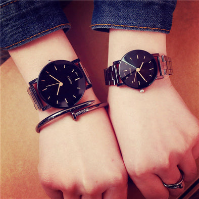 BGG Brand couple watch Fashion Stainless Steel Diamond-shaped Surface Women Quartz Watch Lover's Creative Wristwatch Relogio