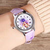 Original Disney Frozen Elsa Anna Sofia Princess Girl Leather Cartoon Children Watch Kids Lovely Gift For Student Clock FZ-54171