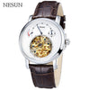 NESUN Luxury Business Men's Hollow Tourbillon Watch Automatic Mechanical Wristwatches Men Sapphire Waterproof Relogio Masculino