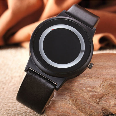 Couples Watch Harajuku Style Clock Candy Color PU Leather Strap Quartz Wrist Watches For Unisex Women Men TT@88