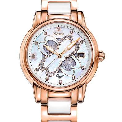 Nesun Women's Watches Switzerland Luxury Brand Quartz Watch Women Sapphire Relogio Feminino Clock Diamond Wristwatches N9067-1