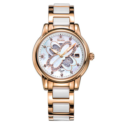 Nesun Women's Watches Switzerland Luxury Brand Quartz Watch Women Sapphire Relogio Feminino Clock Diamond Wristwatches N9067-1