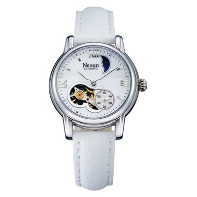 Switzerland New Luxury Brand Nesun Hollow Women Watch Automatic Self-Wind Stainless steel Clock Waterproof Watches women N9061-4
