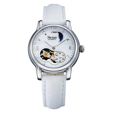 Switzerland New Luxury Brand Nesun Hollow Women Watch Automatic Self-Wind Genuine Leather Clock Waterproof Watches women N9061-5