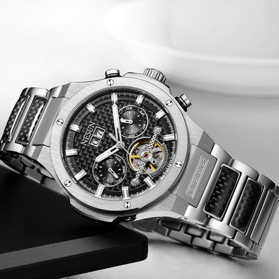 NESUN New Men Fashion Business Tourbillon Automatic Mechanical Wristwatches Sapphire Waterproof Sports Watches Relogio Masculino