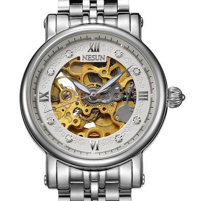 Switzerland Nesun Skeleton Watch Men Luxury Brand Automatic Self-Wind Men's Watches Sapphire Crystal Waterproof clock N9501-4