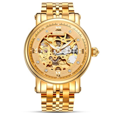 Switzerland Nesun Skeleton Watch Men Luxury Brand Automatic Self-Wind Men's Watches Sapphire Crystal Waterproof clock N9501-4