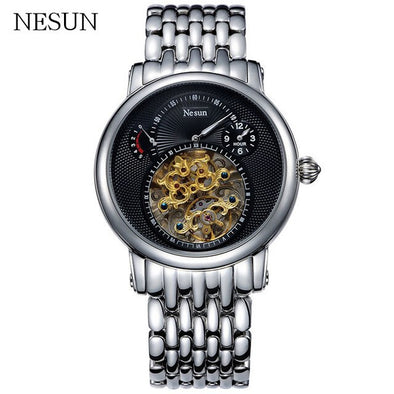 (Lowest price) Switzerland Brand Nesun Hollow Tourbillon Watch Men Automatic Mechanical Men's Watches Sapphire Waterproof watch