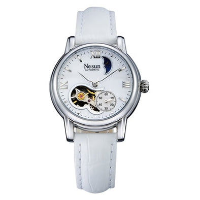 Switzerland New Luxury Brand Nesun Hollow Women Watch Automatic Self-Wind Genuine Leather Clock Waterproof Watches women N9061-6