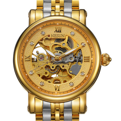 Switzerland Nesun Skeleton Watch Men Luxury Brand Automatic Self-Wind Men's Watches Sapphire Crystal Waterproof clock N9501-2
