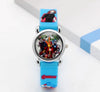 Captain America Kids Watch Children Watches Marvel Super Hero Fashion Simple Luminous Leather Quartz Wristwatch Boys Girls Clock