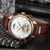 Automatic Watch men luxury brand 2018 Moon Phase Water Resistant Tourbillon Leather Band Watch Jam Tangan Pria Orologio