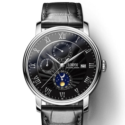 Switzerland LOBINNI Men Watches Luxury Brand wrist watch Seagull Watch Men Auto Mechanical Sapphire relogio masculino L1023-2