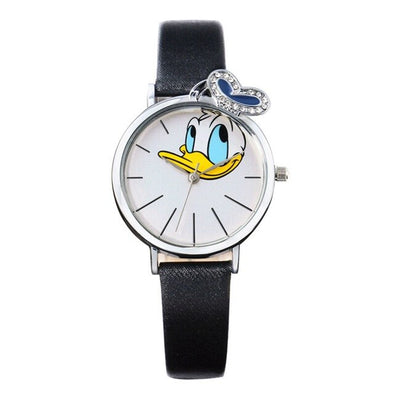 Disney Donald Duck Animal Shape Kids Watches Original New Quartz Movt Leather Strap Nickle Free Healthy Gift For Child  MK-11142
