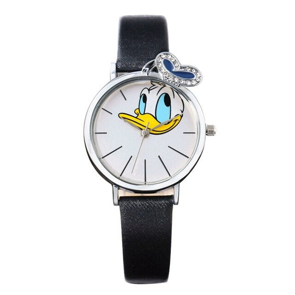 Disney Donald Duck Animal Shape Kids Watches Original New Quartz Movt Leather Strap Nickle Free Healthy Gift For Child  MK-11142