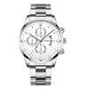 CUENA Men Wrist Watch Fashion Military Stainless Steel Analog Date Sport Quartz Watch Man Reloj Hombre 2019 men wristwatch clock
